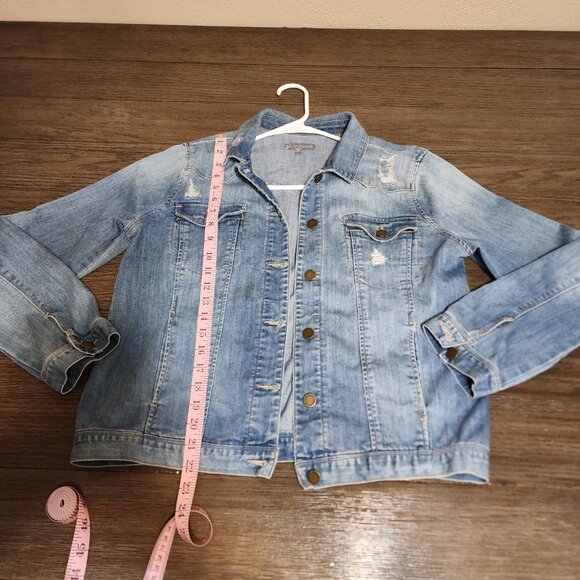 Wit & Wisdom Western Denim Trucker Jacket NWOT Blue Med - Picture 2 of 10